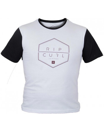 Camiseta Rip Curl Juvenil Logo Hex - Preto
