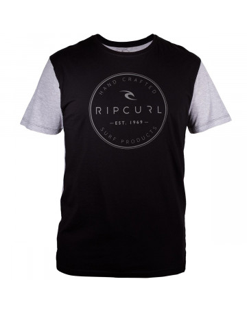 Camiseta Rip Curl Divide Game - Preto/Cinza