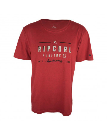 Camiseta Rip Curl Platform - Vermelho Mescla