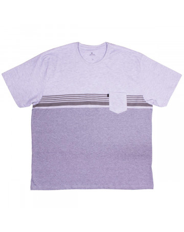 Camiseta Rip Curl Stripes Extra Grande - Cinza Mescla