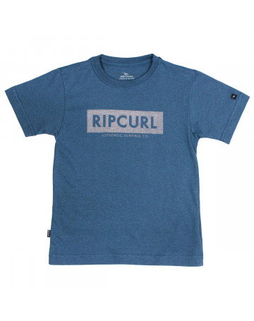 Camiseta Rip Curl Infantil Zipper - Azul Mescla