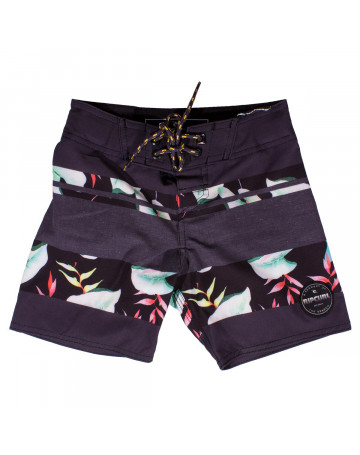 Bermuda Rip Curl Infantil Rap - Chumbo Mescla/Preto