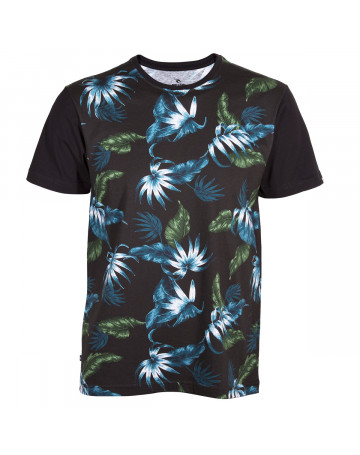Camiseta Rip Curl Full Print - Preto/Floral
