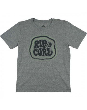 Camiseta Rip Curl Juvenil Nostalgia - Verde Mescla
