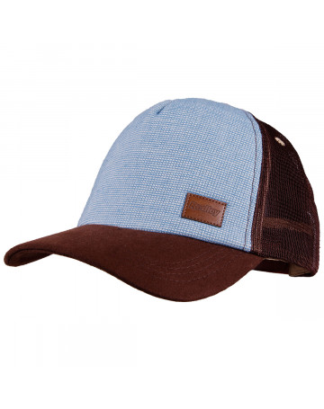 Boné Redley Trucker Check Azul/Marrom