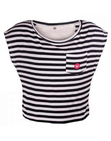 Camiseta Roxy Esp Love Stripes - Preto/Branco
