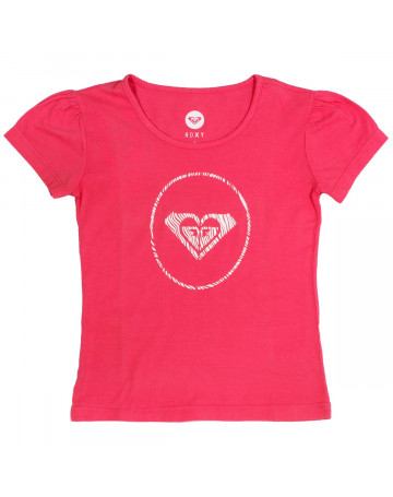 Camiseta Roxy Infantil Glitter - Rosa