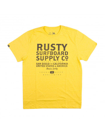 Camiseta Rusty Genuine Juvenil - Amarela