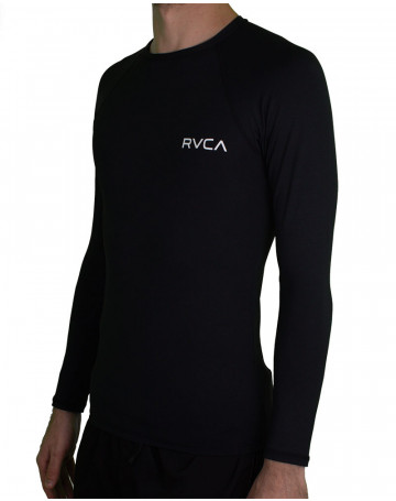 Camiseta Rvca Lycra M/L Solid - Preta