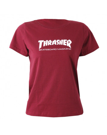 Camiseta Thrasher Skate Mag Vinho