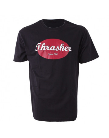 Camiseta Thrasher Oval Script Preta
