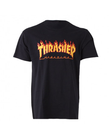 Camiseta Thrasher Flame Preta