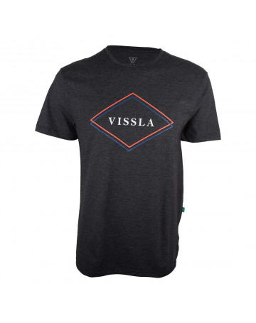 Camiseta Vissla Stacked - Chumbo Mescla