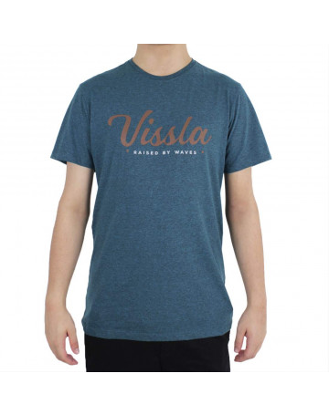 Camiseta Vissla Silk Outfront Azul Mescla