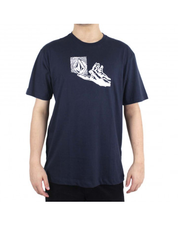 Camiseta Volcom Silk Leaner Azul Marinho