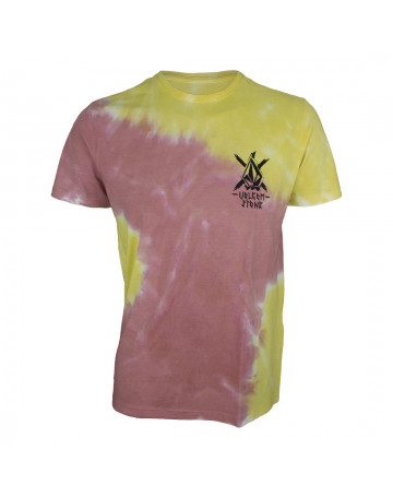 Camiseta Volcom Tie Dye Jagged Amarela/Rosa