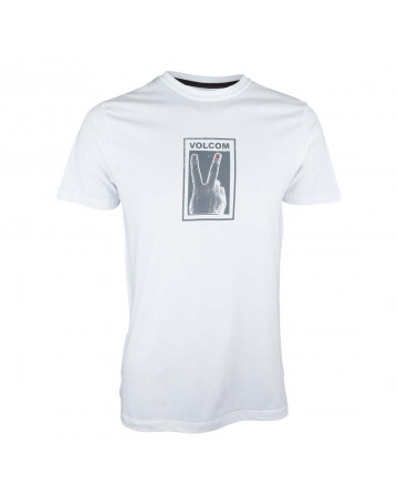 Camiseta Volcom Slim Peaceoff - Branco