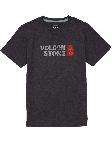 Camiseta Volcom Silk Stence Juvenil - Chumbo Mescla