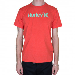 Camiseta Hurley Juvenil O&O Solid Vermelha Mescla