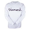 Camiseta Diamond Manga Longa Script - Branca - 1