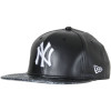Boné New Era NY Classic Yankees Vize Couro - Preto
