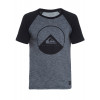 Camiseta Quiksilver Juvenil Raglan III - Cinza Mescla/Preto - 1