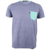 Camiseta Redley Botone Pocket Azul Mescla - 1