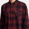 Camisa Rvca ML Oxblood Flannel Vermelho R442A0011